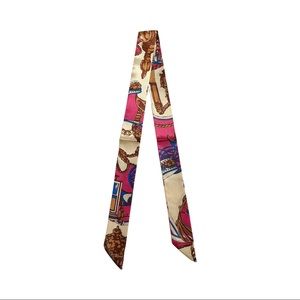 Persia Pink and Cream Handbag Handle Ribbon/Twilly